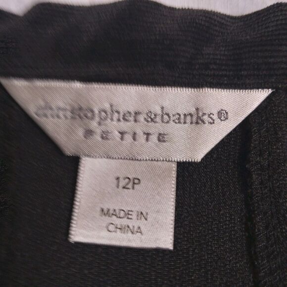 Christopher & Banks Corduroy Skirt Dark Gray Teacher Secretary Women's Size 12P - Picture 5 of 10